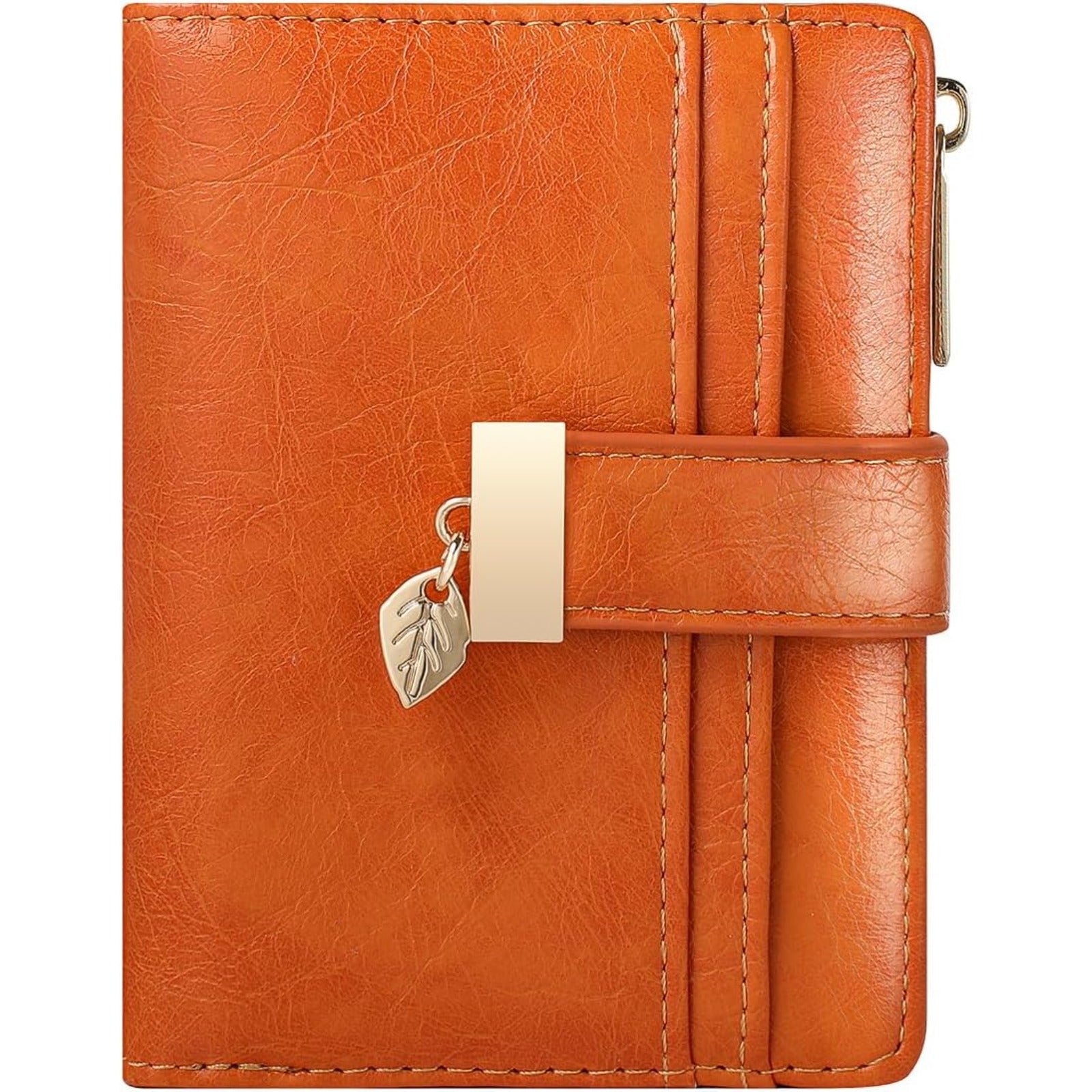 VNLVNL Wallet Women Bifold Leather Wallets for Women Credit Card Holder with ID Window Zipper Coin Pocket Deep Purple