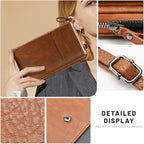VNLVNL Small Leather Crossbody Bag Cell Phone Purse Women Mini Shoulder Wallet with Credit Card Slots