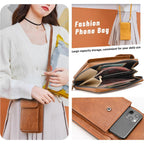 VNLVNL Small Leather Crossbody Bag Cell Phone Purse Women Mini Shoulder Wallet with Credit Card Slots